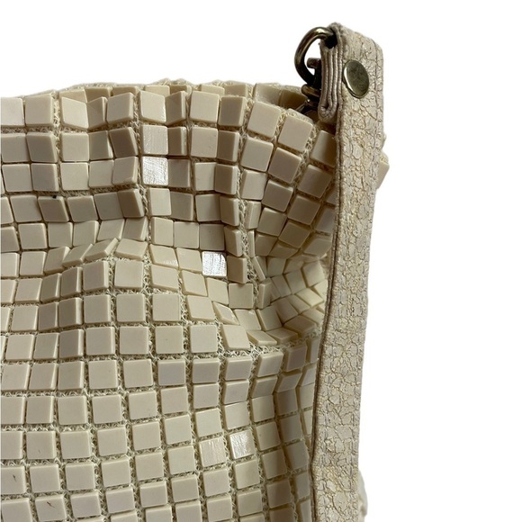 Vintage cream Chainlink Purse shoulder bag - Picture 5 of 11